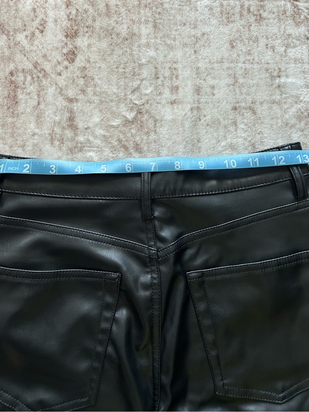 Divided / H&M Black Faux Leather Straight Jeans - Picture 4 of 5